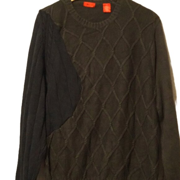 Izod Olive Green and Black Crew Neck Sweater Men’s Large - Picture 2 of 4